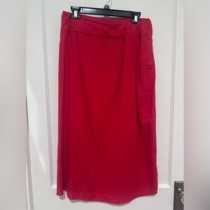 Vince Cotton Skirt in Poppy Size 10